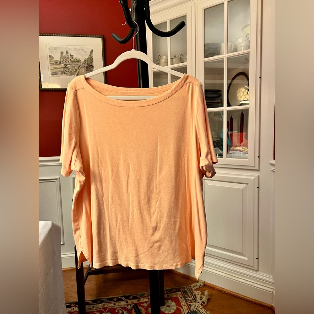 Talbots Light Peach Short Sleeve Top